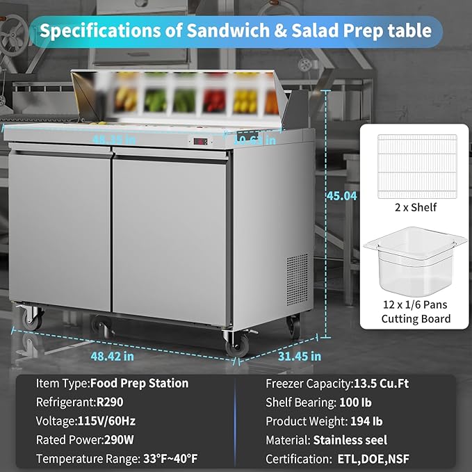 Best Sandwich Prep Table Fridge Online 3 Dual Door Sandwich Prep Table Fridge for Kitchens