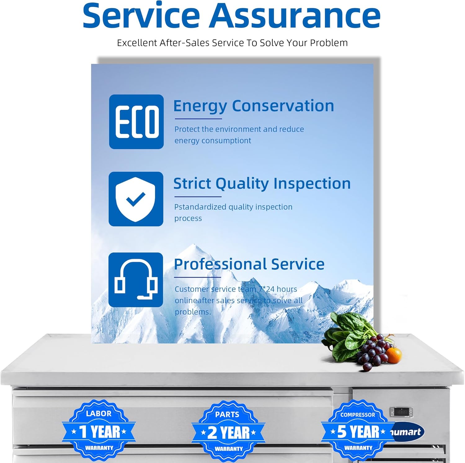 Chef Base Refrigerator in commercial kitchen setup