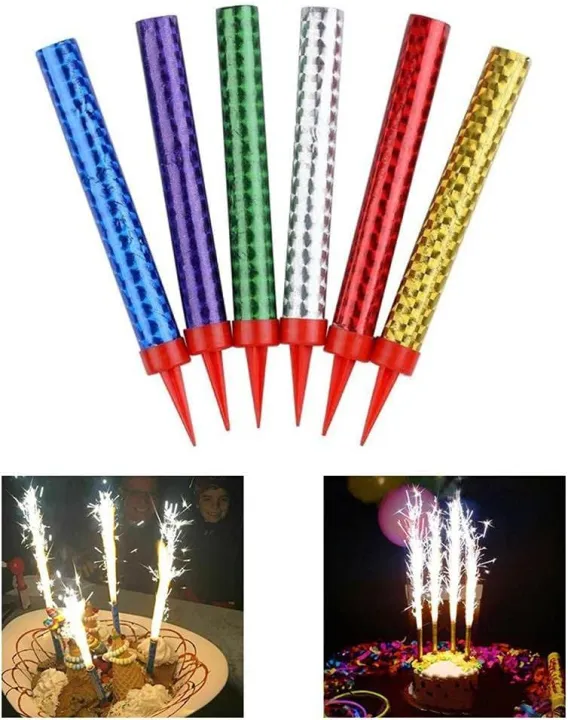 colorful cake candle set for restaurant events